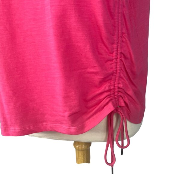 Seven7 Shirt Womens Large Pink Side Gathering New Summer - Picture 6 of 11